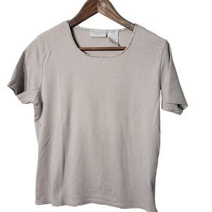 Worthington petite t-shirt with satin neck trim